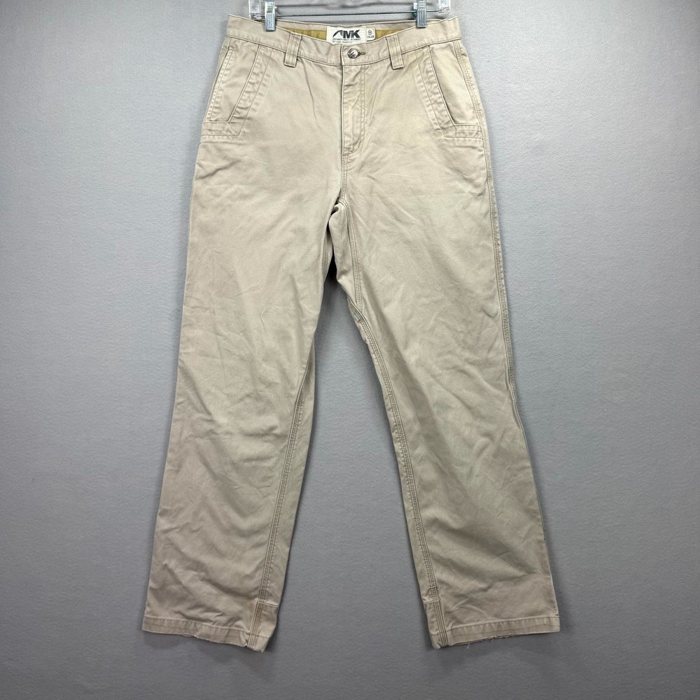 Mountain Khakis Chino Pants Mens 33x32 Beige Canvas Teton Twill Stretch Outdoor